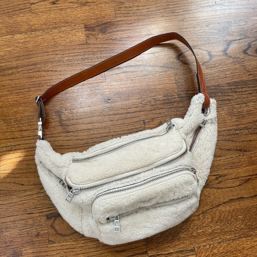 Zadig & Voltaire Shearling Fanny Pack Belt Bag